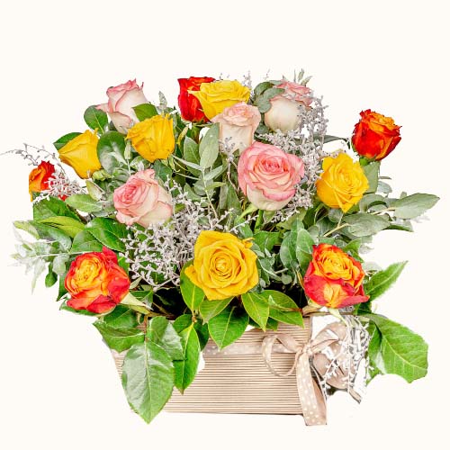 'Love in Casablanca' flowers in a small box
